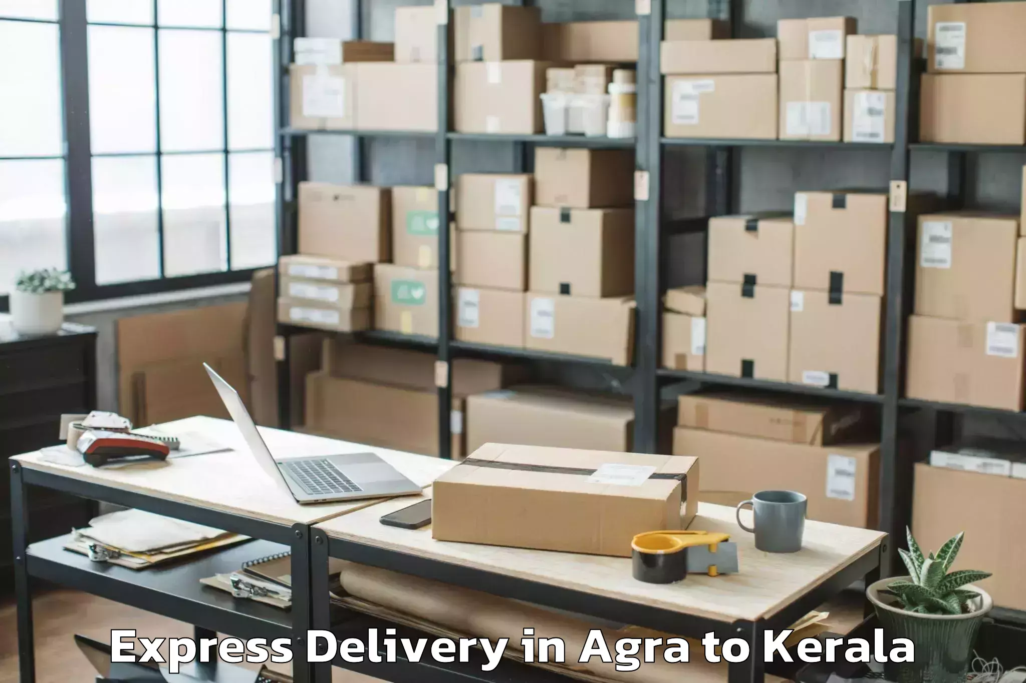 Book Your Agra to Punalur Express Delivery Today